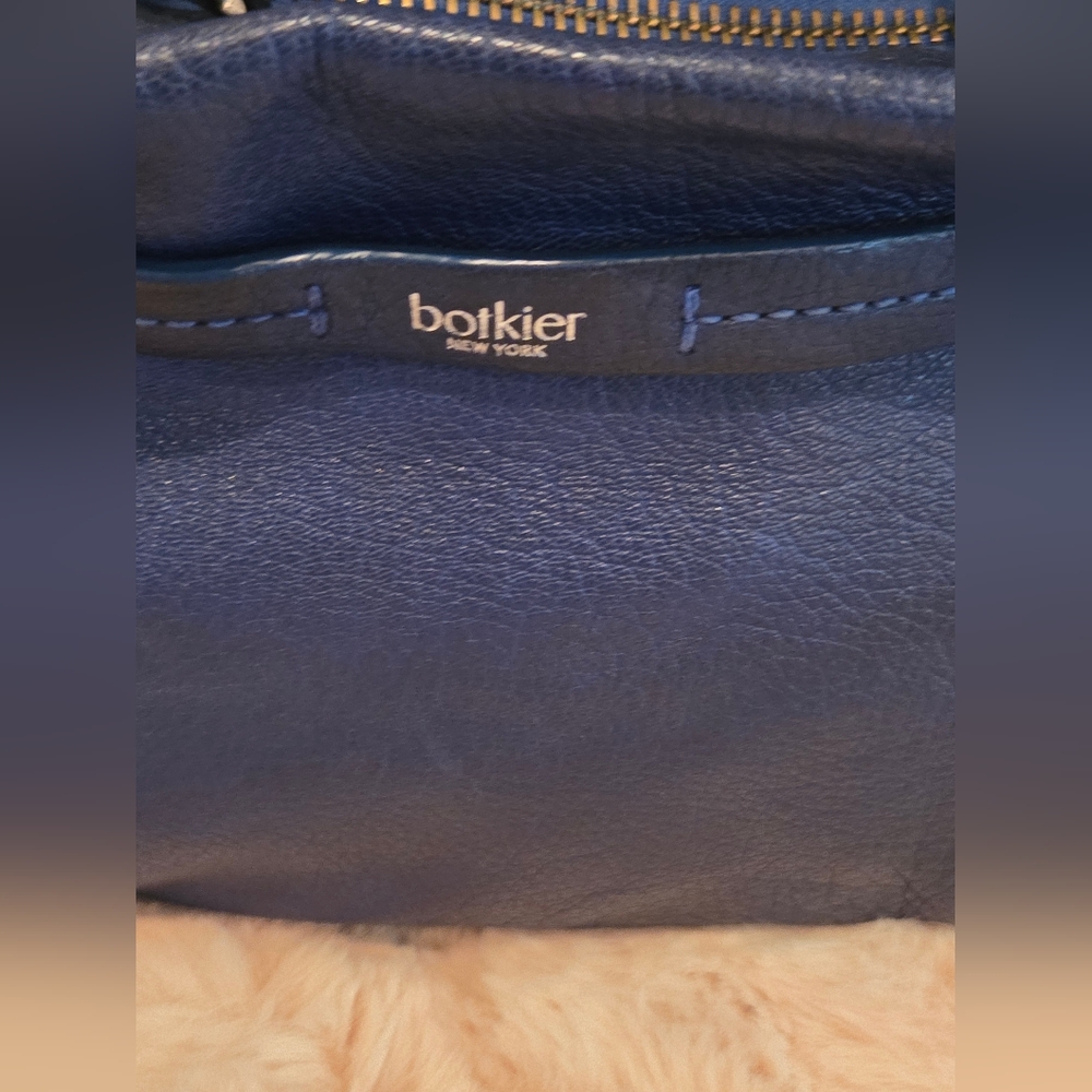 Botkier Deep Blue Leather Handbag - Picture 2 of 16
